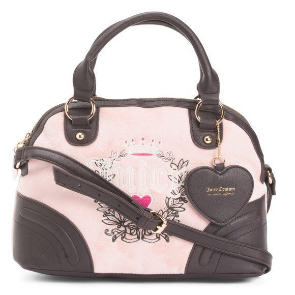 Juicy Couture Handbags - NWT Juicy Couture Pink and Brown Heritage Satchel